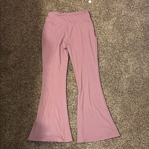 Elegant Mauve Flared Leggings